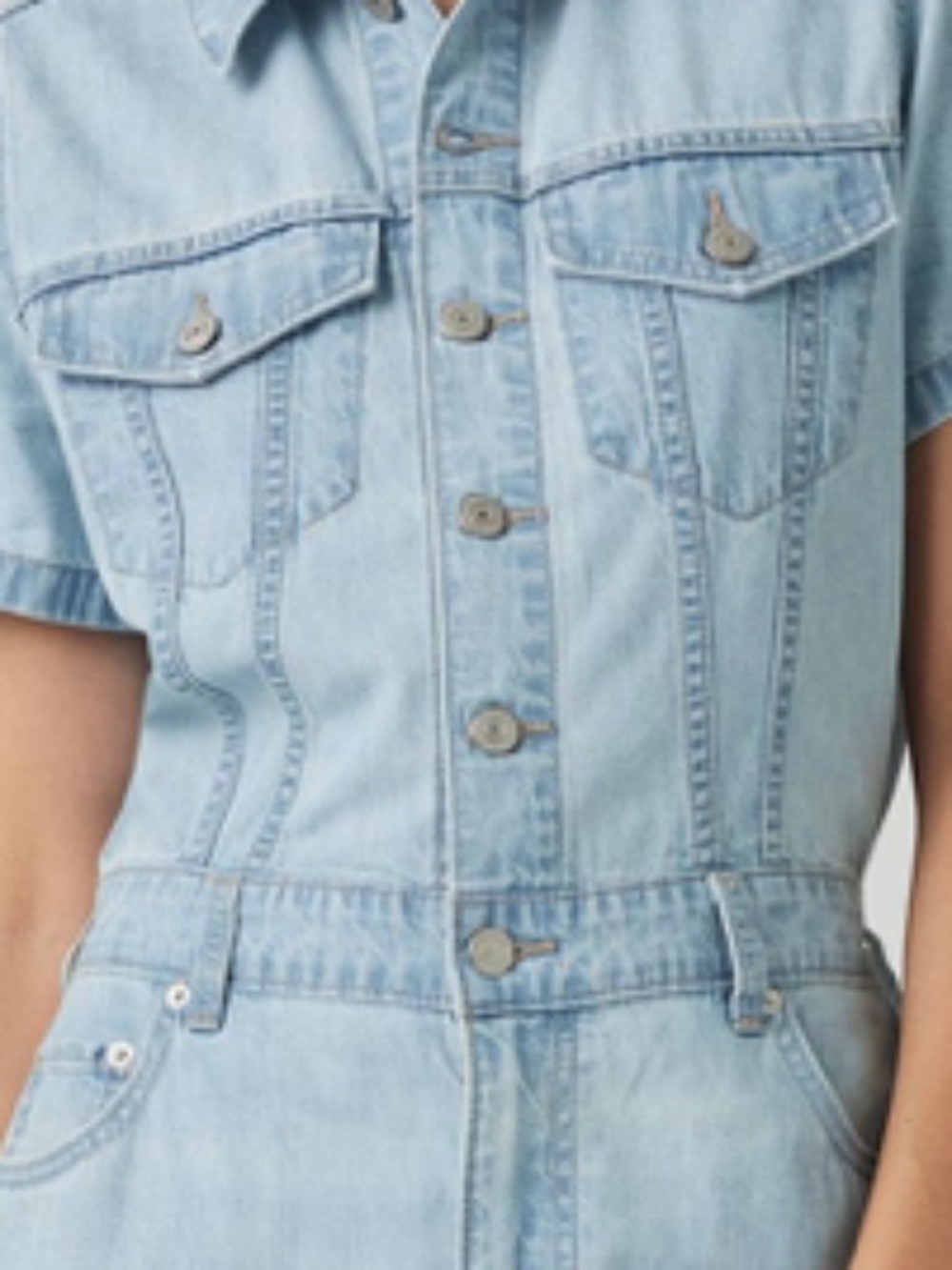 NWT Levi's Women's Type III Jumpsuit Forgotten Dream Medium Wash Size Small - Picture 5 of 9